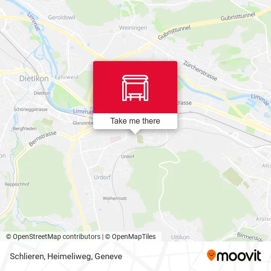 Schlieren, Heimeliweg map