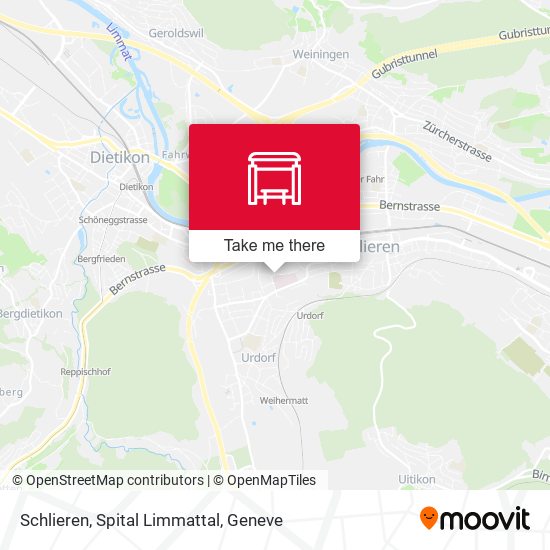 Schlieren, Spital Limmattal map