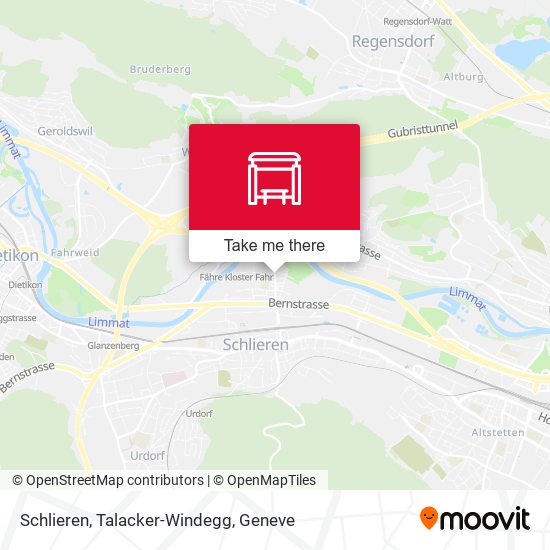 Schlieren, Talacker-Windegg map