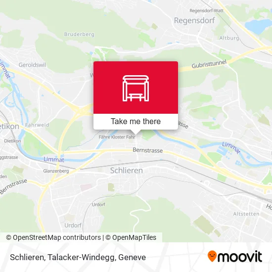 Schlieren, Talacker-Windegg map