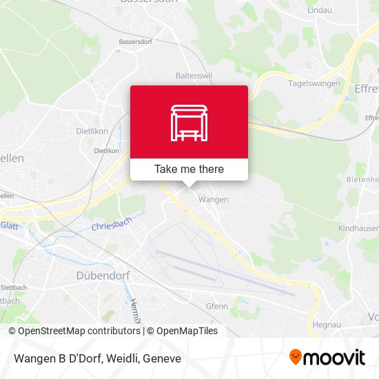 Wangen B D'Dorf, Weidli map