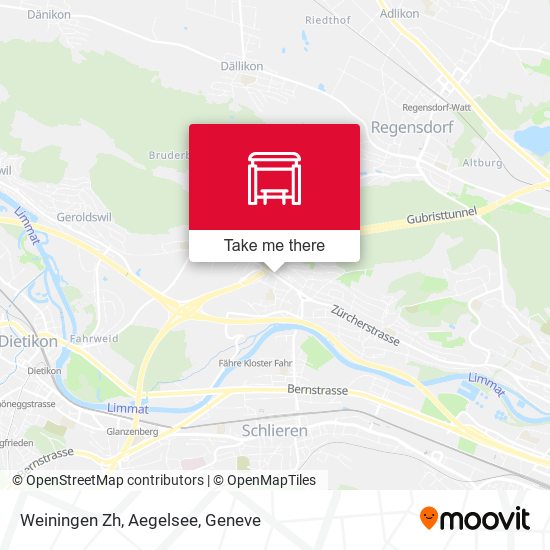 Weiningen Zh, Aegelsee map