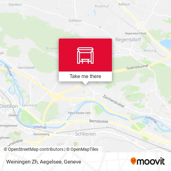 Weiningen Zh, Aegelsee map