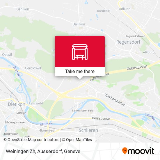Weiningen Zh, Ausserdorf map