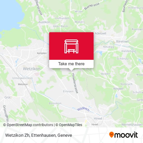 Wetzikon Zh, Ettenhausen map