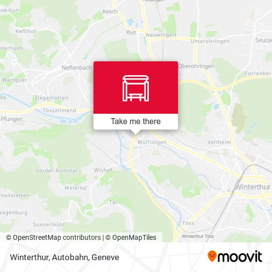 Winterthur, Autobahn map