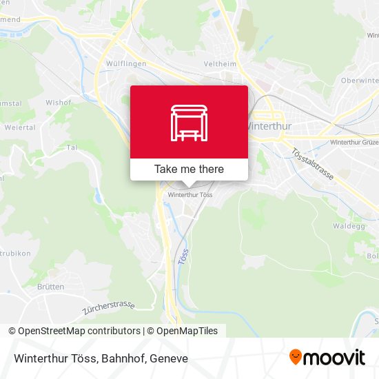 Winterthur Töss, Bahnhof map
