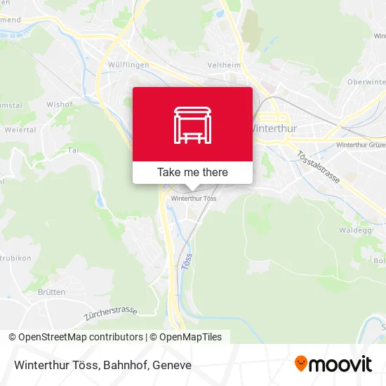 Winterthur Töss, Bahnhof map