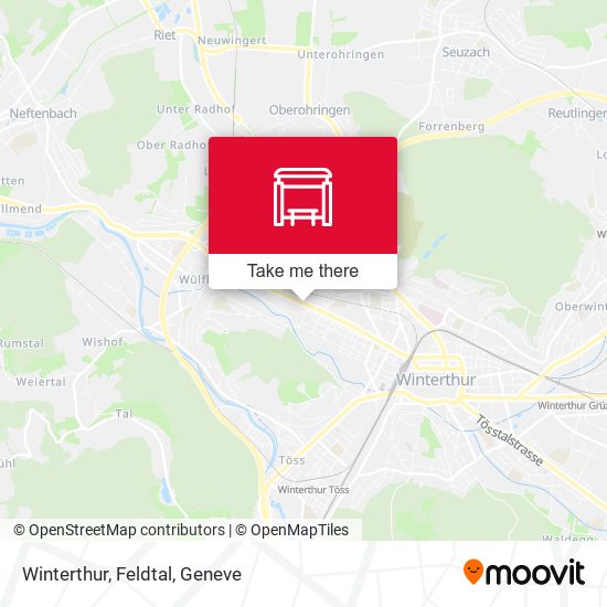 Winterthur, Feldtal map