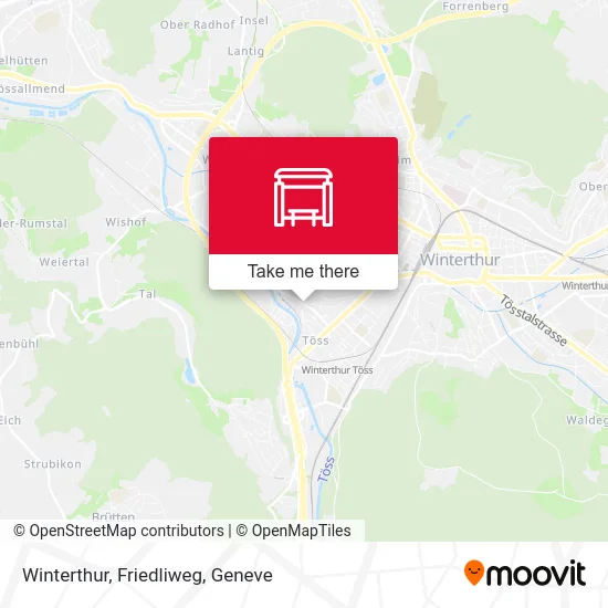 Winterthur, Friedliweg map