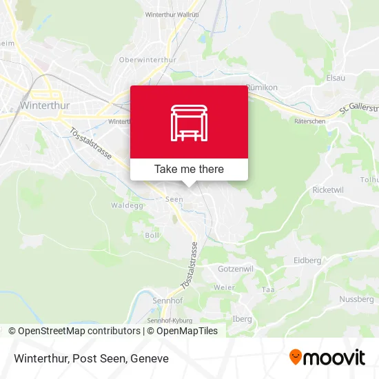 Winterthur, Post Seen map