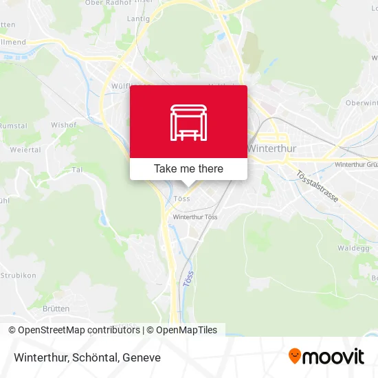 Winterthur, Schöntal map