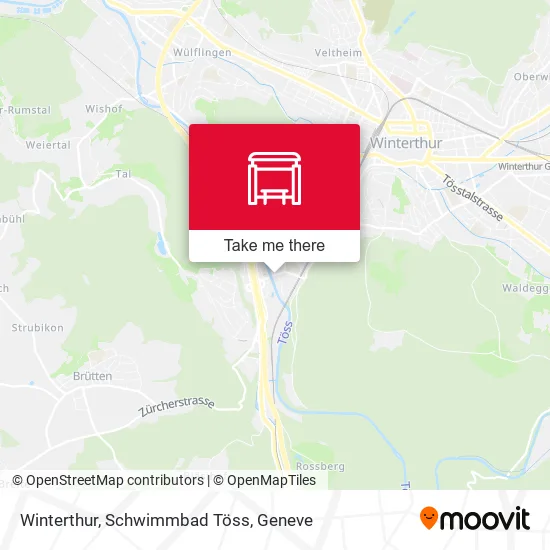 Winterthur, Schwimmbad Töss map