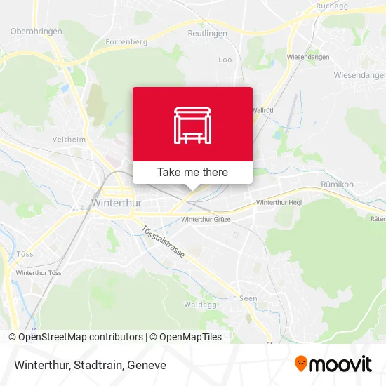 Winterthur, Stadtrain map