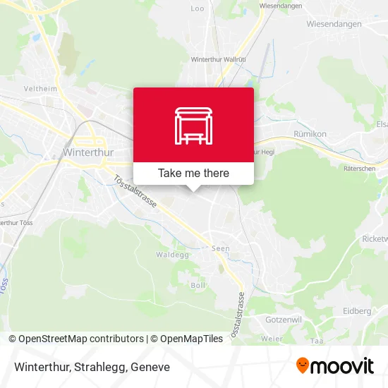 Winterthur, Strahlegg map