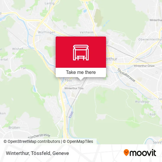 Winterthur, Tössfeld map