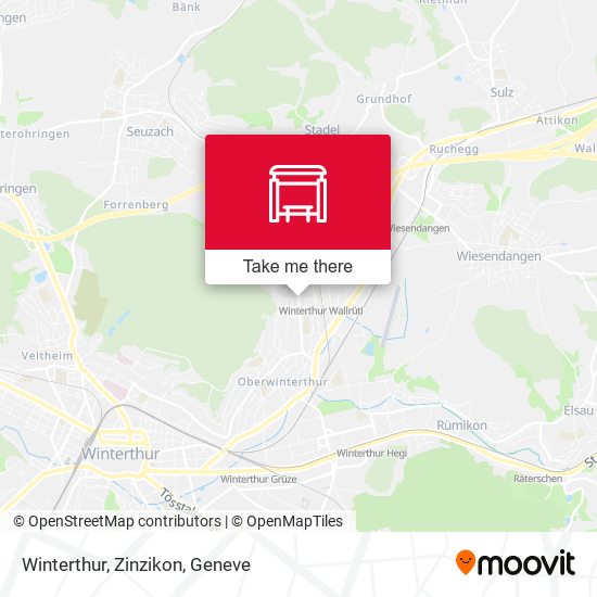 Winterthur, Zinzikon map