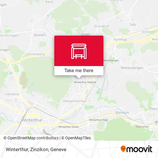 Winterthur, Zinzikon map