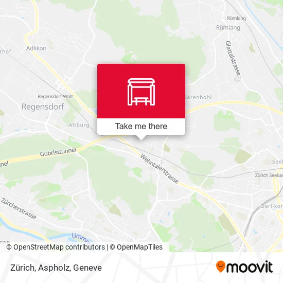Zürich, Aspholz map