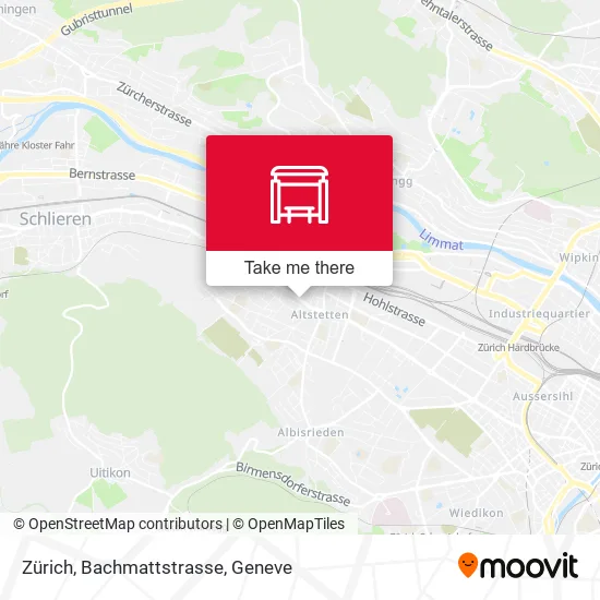 Zürich, Bachmattstrasse map