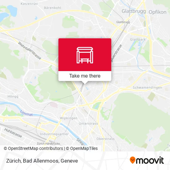Zürich, Bad Allenmoos map