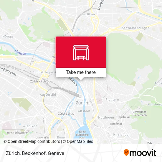 Zürich, Beckenhof map