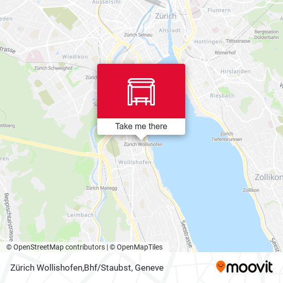 Zürich Wollishofen,Bhf/Staubst Karte