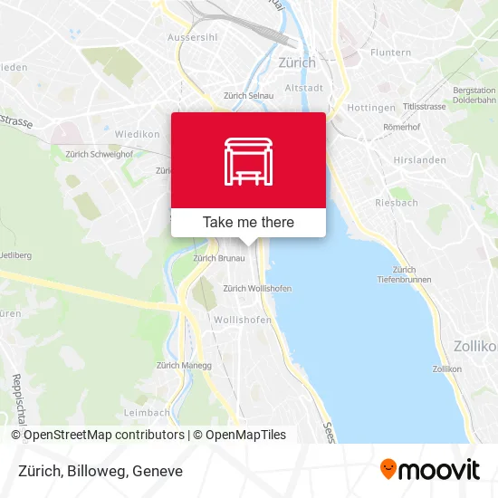 Zürich, Billoweg map