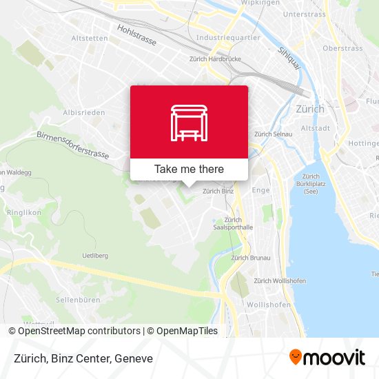 Zürich, Binz Center map