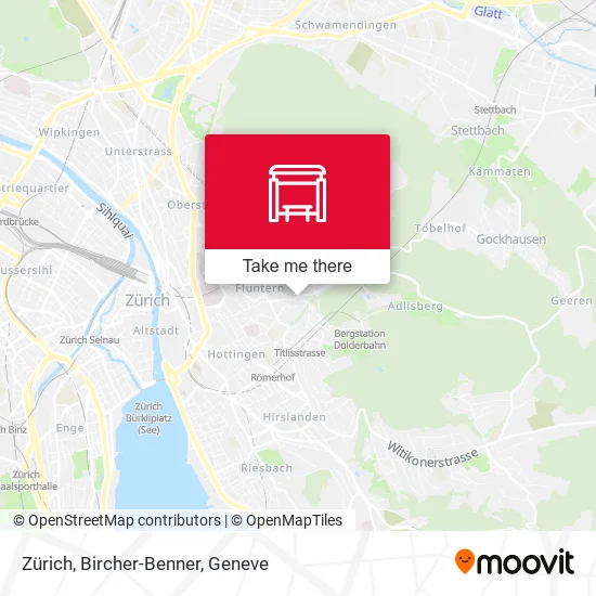 Zürich, Bircher-Benner map