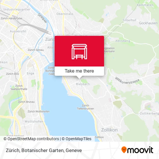 Zürich, Botanischer Garten map