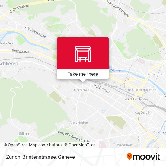 Zürich, Bristenstrasse map