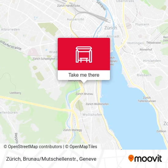 Zürich, Brunau/Mutschellenstr. map