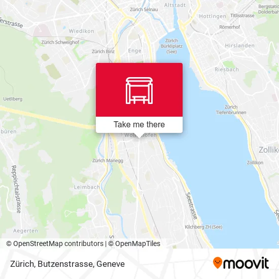 Zürich, Butzenstrasse map