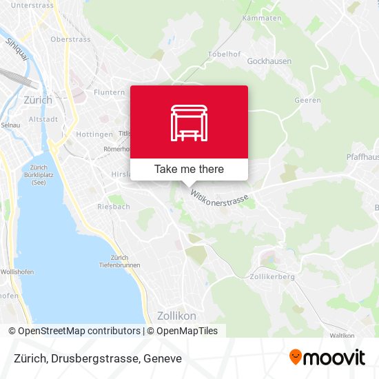 Zürich, Drusbergstrasse map