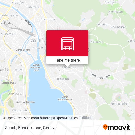 Zürich, Freiestrasse map