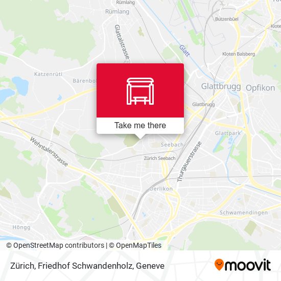 Zürich, Friedhof Schwandenholz map
