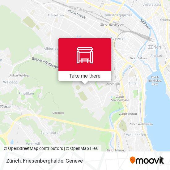 Zürich, Friesenberghalde map