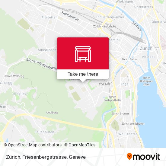 Zürich, Friesenbergstrasse Karte