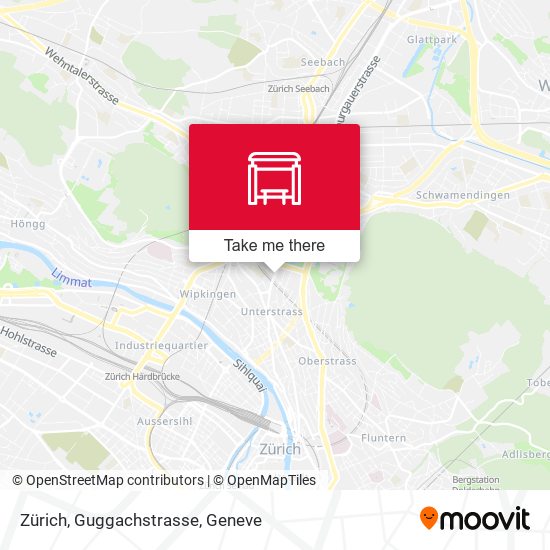 Zürich, Guggachstrasse map