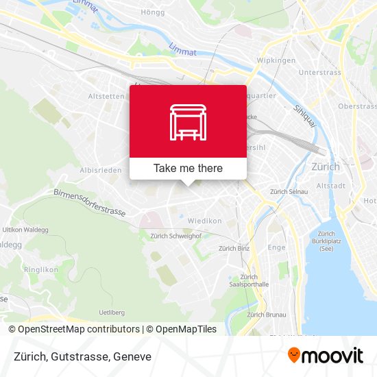 Zürich, Gutstrasse map