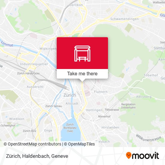 Zürich, Haldenbach map
