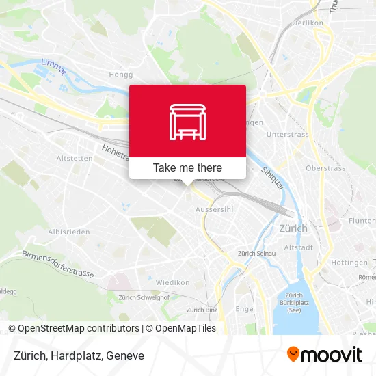 Zürich, Hardplatz map