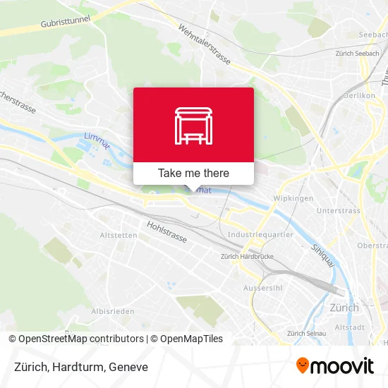 Zürich, Hardturm map