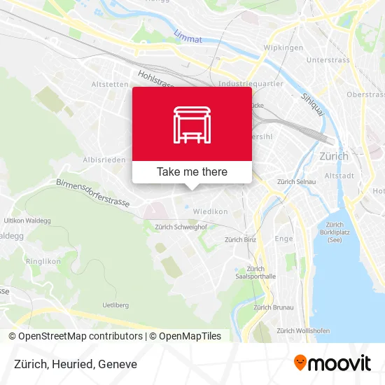 Zürich, Heuried map