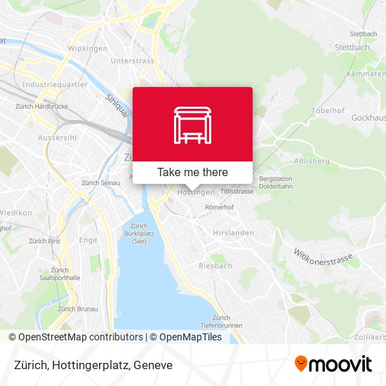 Zürich, Hottingerplatz map