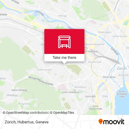 Zürich, Hubertus map
