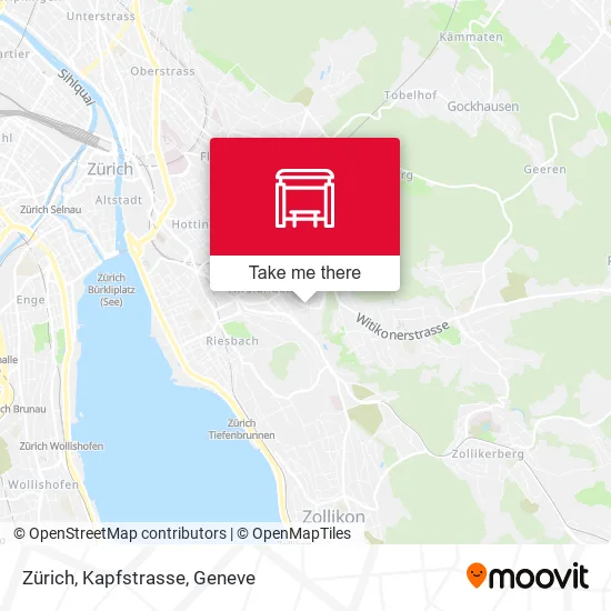 Zürich, Kapfstrasse map