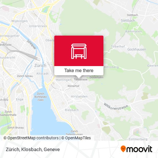 Zürich, Klosbach map
