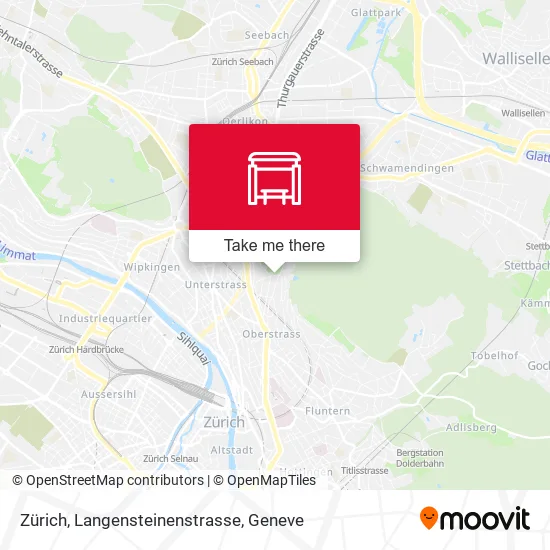 Zürich, Langensteinenstrasse map